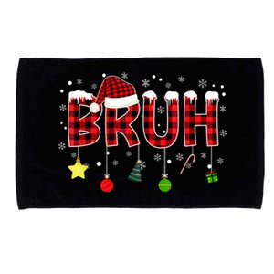 Bruh Christmas Red Plaid Teens Xmas Pajama Microfiber Hand Towel