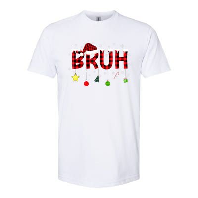 Bruh Christmas Red Plaid Teens Xmas Pajama Softstyle CVC T-Shirt