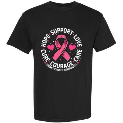 Breast Cancer Ribbon Breast Cancer Awareness Garment-Dyed Heavyweight T-Shirt