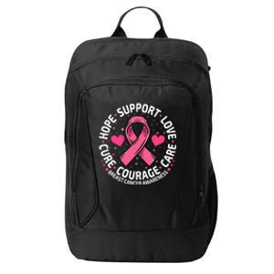 Breast Cancer Ribbon Breast Cancer Awareness City Backpack