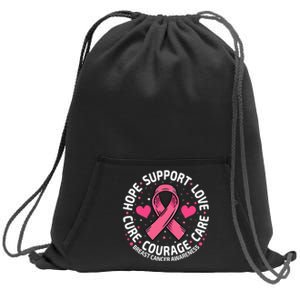 Breast Cancer Ribbon Breast Cancer Awareness Sweatshirt Cinch Pack Bag