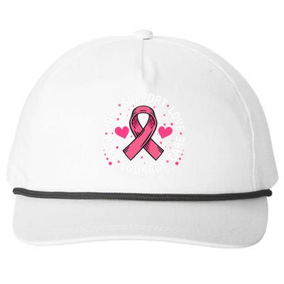 Breast Cancer Ribbon Breast Cancer Awareness Snapback Five-Panel Rope Hat