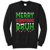 Bruh Christmas Red Plaid Teen Xmas Pajama Gift Sweatshirt