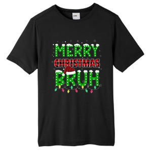 Bruh Christmas Red Plaid Teen Xmas Pajama Gift Tall Fusion ChromaSoft Performance T-Shirt