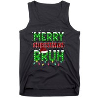 Bruh Christmas Red Plaid Teen Xmas Pajama Gift Tank Top