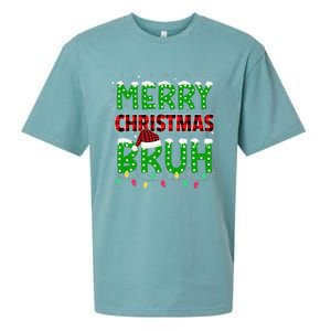 Bruh Christmas Red Plaid Teen Xmas Pajama Gift Sueded Cloud Jersey T-Shirt