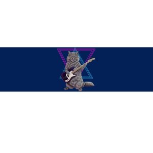 Bass Cat Rock Kitty On A Bass Guitar Bumper Sticker