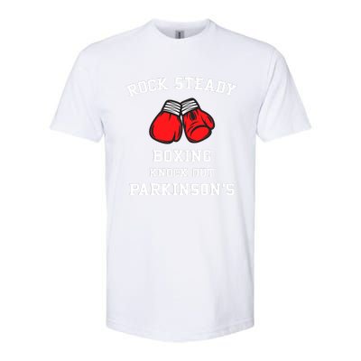 Breast Cancer Rock Steady Boxing Knock Out Parkinsons Softstyle® CVC T-Shirt