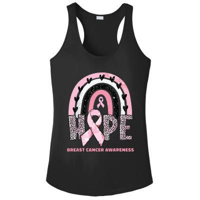 Breast Cancer Rainbow In October We Wear Pink Hope Support Ladies PosiCharge Competitor Racerback Tank