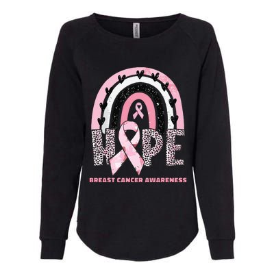 Breast Cancer Rainbow In October We Wear Pink Hope Support Womens California Wash Sweatshirt