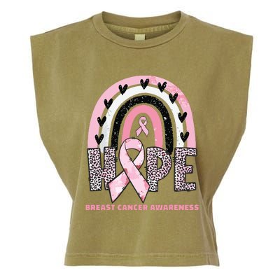 Breast Cancer Rainbow In October We Wear Pink Hope Support Garment-Dyed Women's Muscle Tee