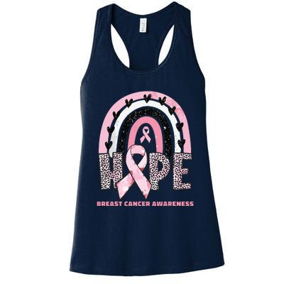 Breast Cancer Rainbow In October We Wear Pink Hope Support Women's Racerback Tank