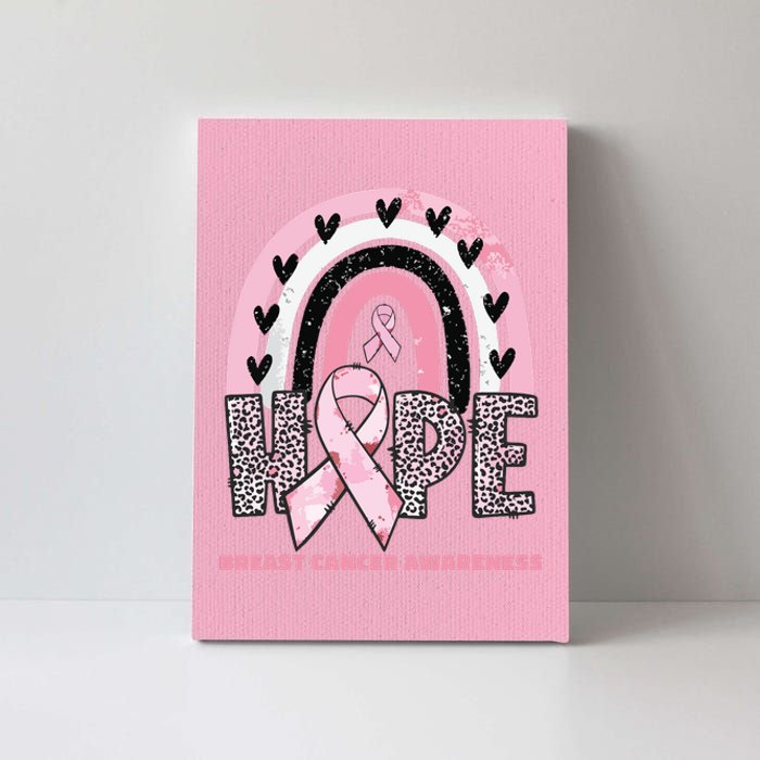 Breast Cancer Rainbow In October We Wear Pink Hope Support Canvas