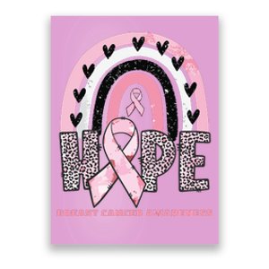 Breast Cancer Rainbow In October We Wear Pink Hope Support Poster