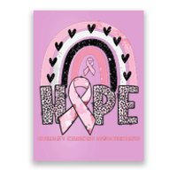 Breast Cancer Rainbow In October We Wear Pink Hope Support Poster