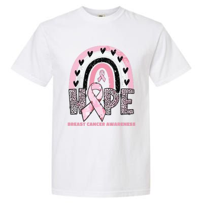 Breast Cancer Rainbow In October We Wear Pink Hope Support Garment-Dyed Heavyweight T-Shirt