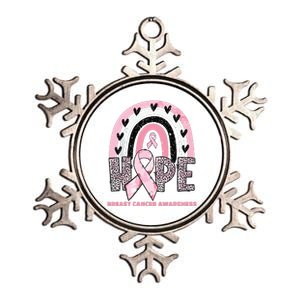 Breast Cancer Rainbow In October We Wear Pink Hope Support Metallic Star Ornament