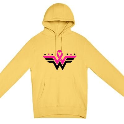 Breast Cancer Ribbon Premium Pullover Hoodie