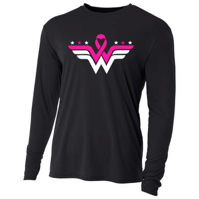 Breast Cancer Ribbon Cooling Performance Long Sleeve Crew