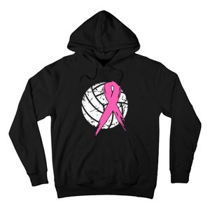 Breast Cancer Ribbon Volleyball Awareness Hoodie