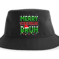 Bruh Christmas Red Plaid Teens Xmas Pajama Sustainable Bucket Hat