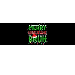 Bruh Christmas Red Plaid Teens Xmas Pajama Bumper Sticker