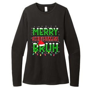 Bruh Christmas Red Plaid Teens Xmas Pajama Womens CVC Long Sleeve Shirt