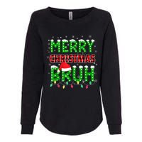 Bruh Christmas Red Plaid Teens Xmas Pajama Womens California Wash Sweatshirt