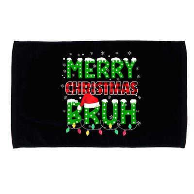 Bruh Christmas Red Plaid Teens Xmas Pajama Microfiber Hand Towel