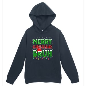 Bruh Christmas Red Plaid Teens Xmas Pajama Urban Pullover Hoodie