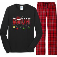 Bruh Christmas Red Plaid Ns Xmas Pajama Long Sleeve Pajama Set