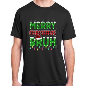 Bruh Christmas Red Plaid Ns Xmas Pajama Adult ChromaSoft Performance T-Shirt