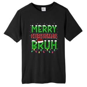 Bruh Christmas Red Plaid Ns Xmas Pajama Tall Fusion ChromaSoft Performance T-Shirt