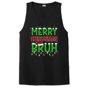 Bruh Christmas Red Plaid Ns Xmas Pajama PosiCharge Competitor Tank