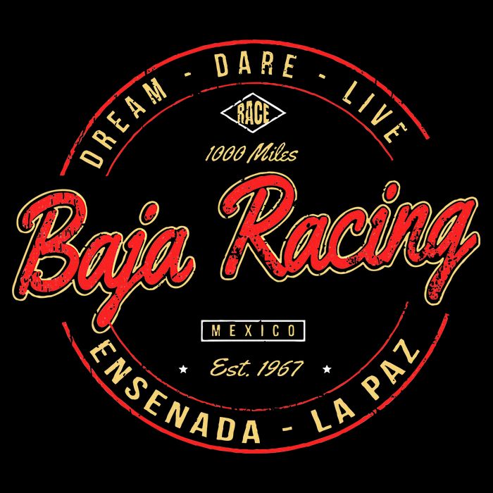 Baja California Racing For All Who Race 1000 Miles Or More Drawstring Bag