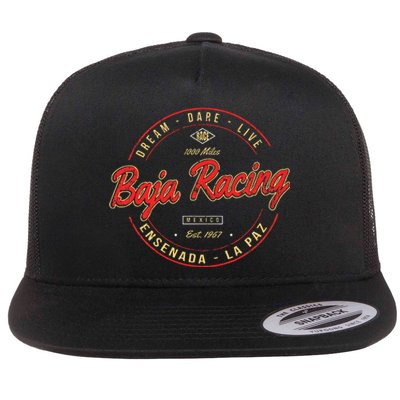 Baja California Racing For All Who Race 1000 Miles Or More Flat Bill Trucker Hat