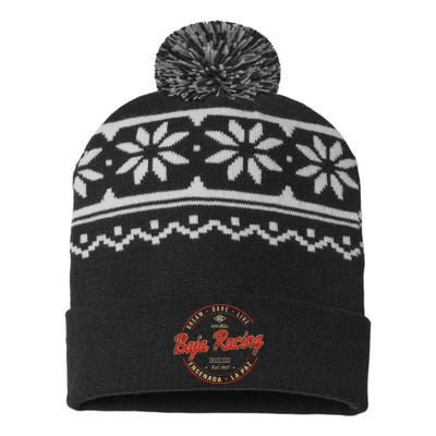 Baja California Racing For All Who Race 1000 Miles Or More USA-Made Snowflake Beanie