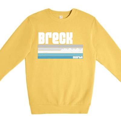 Breckenridge Colorado Retro Breck Co Skiing Snowboarding Gift Premium Crewneck Sweatshirt