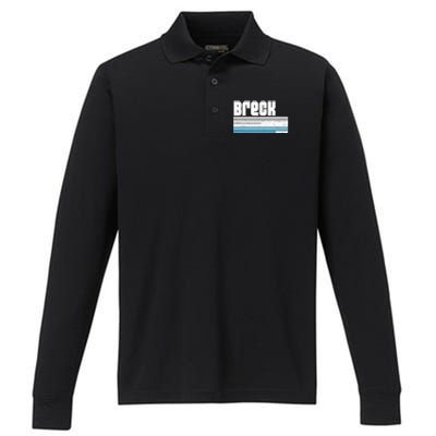 Breckenridge Colorado Retro Breck Co Skiing Snowboarding Gift Performance Long Sleeve Polo