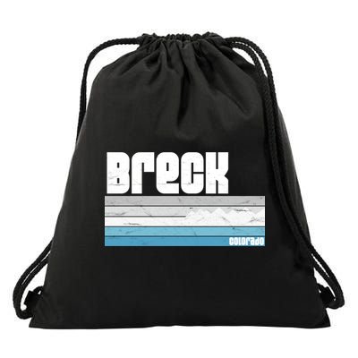Breckenridge Colorado Retro Breck Co Skiing Snowboarding Gift Drawstring Bag