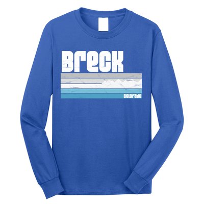 Breckenridge Colorado Retro Breck Co Skiing Snowboarding Gift Long Sleeve Shirt