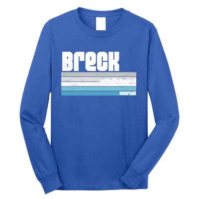 Breckenridge Colorado Retro Breck Co Skiing Snowboarding Gift Long Sleeve Shirt