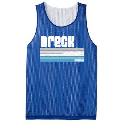 Breckenridge Colorado Retro Breck Co Skiing Snowboarding Gift Mesh Reversible Basketball Jersey Tank