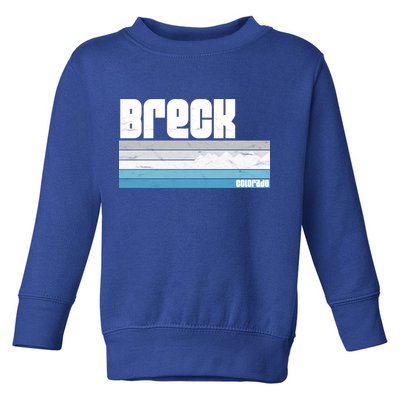 Breckenridge Colorado Retro Breck Co Skiing Snowboarding Gift Toddler Sweatshirt