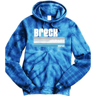 Breckenridge Colorado Retro Breck Co Skiing Snowboarding Gift Tie Dye Hoodie