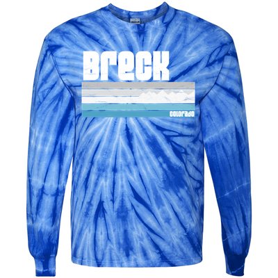 Breckenridge Colorado Retro Breck Co Skiing Snowboarding Gift Tie-Dye Long Sleeve Shirt