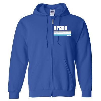 Breckenridge Colorado Retro Breck Co Skiing Snowboarding Gift Full Zip Hoodie