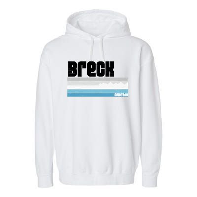 Breckenridge Colorado Retro Breck Co Skiing Snowboarding Gift Garment-Dyed Fleece Hoodie