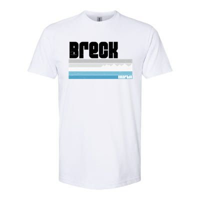 Breckenridge Colorado Retro Breck Co Skiing Snowboarding Gift Softstyle CVC T-Shirt