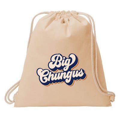 Big Chungus Retro Vintage Art Funny Dank Meme Big Chungus Drawstring Bag